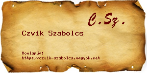 Czvik Szabolcs névjegykártya